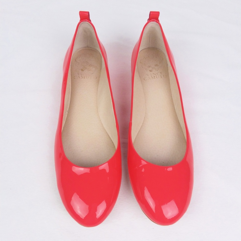 Vince Camuto Pink Patent Leather Ballet Flats
